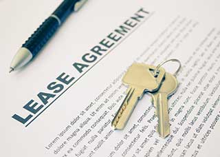 Lease agreement form with keys