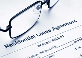 Glasses on a lease agreement