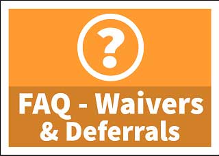 Fee Waiver Frequently Asked Questions button