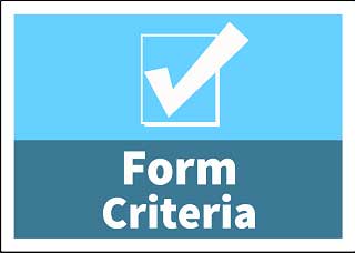 Blue checkbox for form criteria